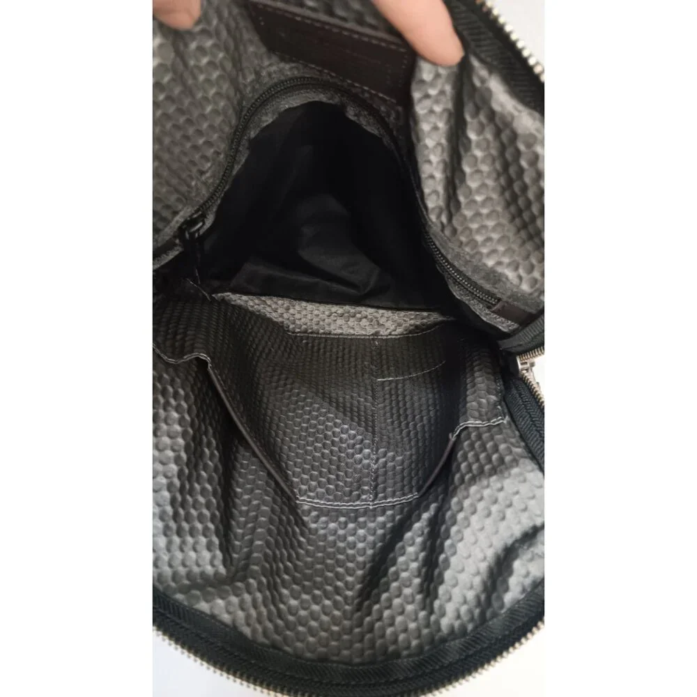 Tumi Grey Annapolis City Work Travel Lined Logo Classic Crossbody Handbag